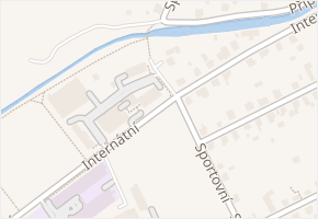 Internátní v obci Třemošnice - mapa ulice