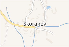 Skoranov v obci Třemošnice - mapa části obce