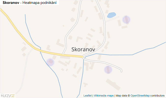 Mapa Skoranov - Firmy v části obce.