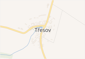 Třesov v obci Třesov - mapa části obce