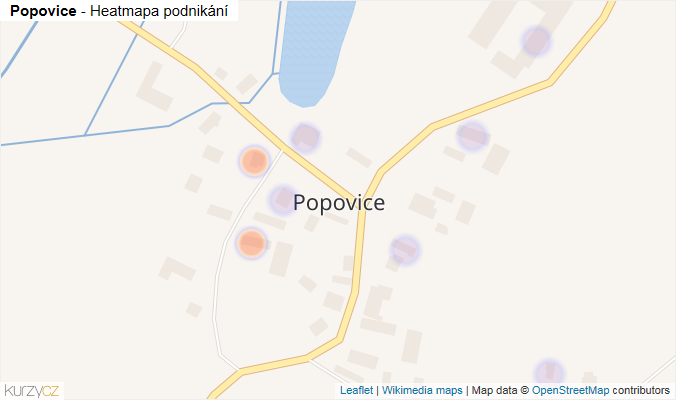 Mapa Popovice - Firmy v části obce.
