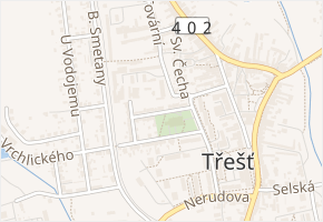 B. Němcové v obci Třešť - mapa ulice
