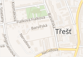 Barvířská v obci Třešť - mapa ulice