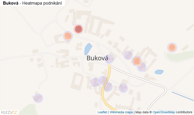 Mapa Buková - Firmy v části obce.