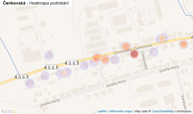 Mapa Čenkovská - Firmy v ulici.