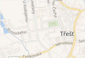 Fialková v obci Třešť - mapa ulice