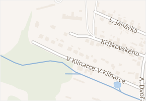 V Klínarce v obci Třešť - mapa ulice