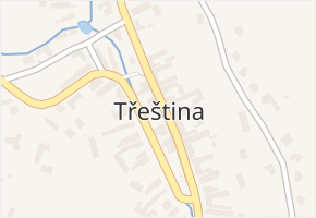 Třeština v obci Třeština - mapa části obce