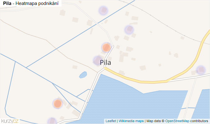 Mapa Pila - Firmy v části obce.