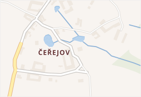 Čeřejov v obci Trhové Sviny - mapa části obce