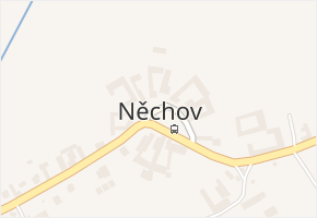 Něchov v obci Trhové Sviny - mapa části obce