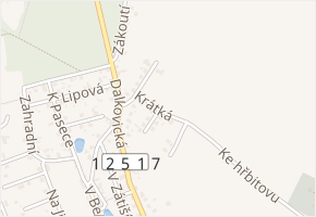 Krátká v obci Trhový Štěpánov - mapa ulice