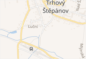 Na Braňce v obci Trhový Štěpánov - mapa ulice