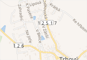 V Zátiší v obci Trhový Štěpánov - mapa ulice