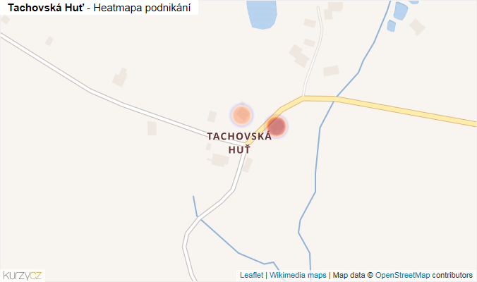 Mapa Tachovská Huť - Firmy v části obce.