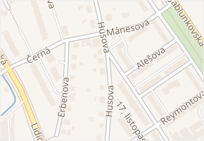 Husova v obci Třinec - mapa ulice