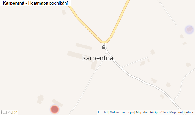 Mapa Karpentná - Firmy v části obce.
