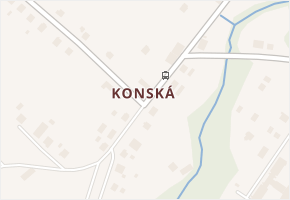 Konská v obci Třinec - mapa části obce