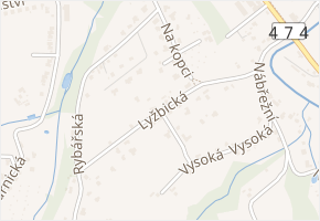 Lyžbická v obci Třinec - mapa ulice