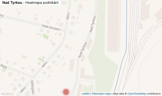 Mapa Nad Tyrkou - Firmy v ulici.