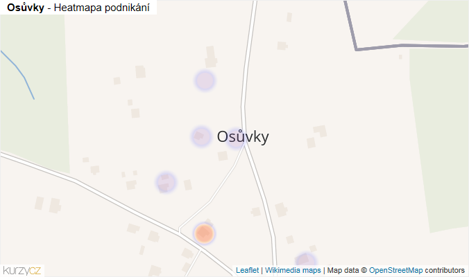 Mapa Osůvky - Firmy v části obce.