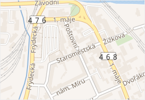 Poštovní v obci Třinec - mapa ulice