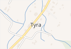 Tyra v obci Třinec - mapa části obce