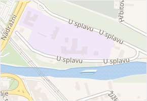 U splavu v obci Třinec - mapa ulice