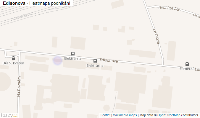 Mapa Edisonova - Firmy v ulici.