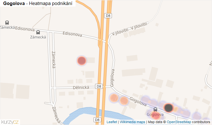 Mapa Gogolova - Firmy v ulici.