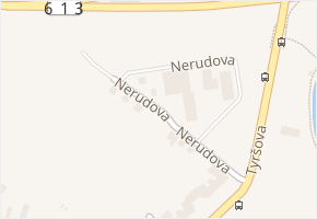 Nerudova v obci Trmice - mapa ulice