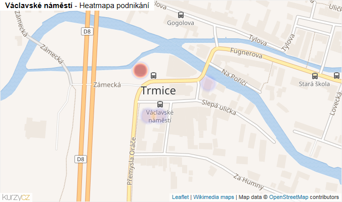 Mapa Václavské náměstí - Firmy v ulici.