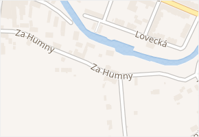 Za Humny v obci Trmice - mapa ulice