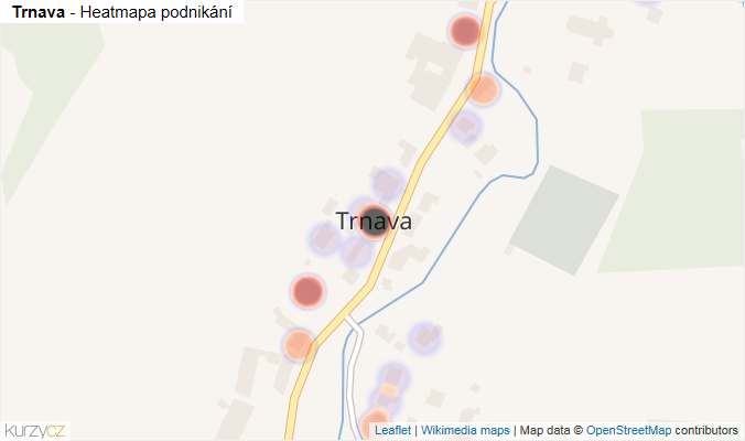 Mapa Trnava - Firmy v části obce.