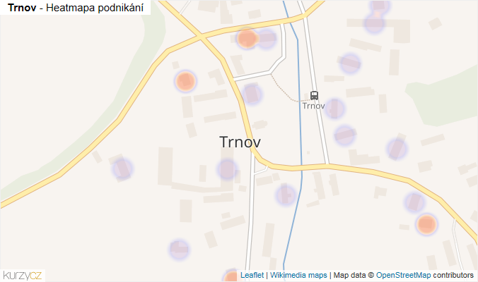 Mapa Trnov - Firmy v části obce.