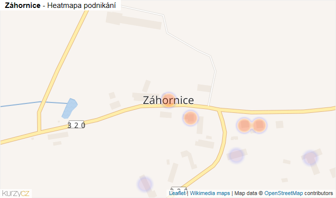 Mapa Záhornice - Firmy v části obce.