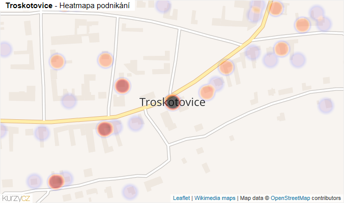 Mapa Troskotovice - Firmy v části obce.