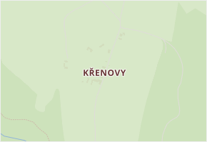 Křenovy v obci Troskovice - mapa části obce