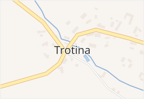 Trotina v obci Trotina - mapa části obce
