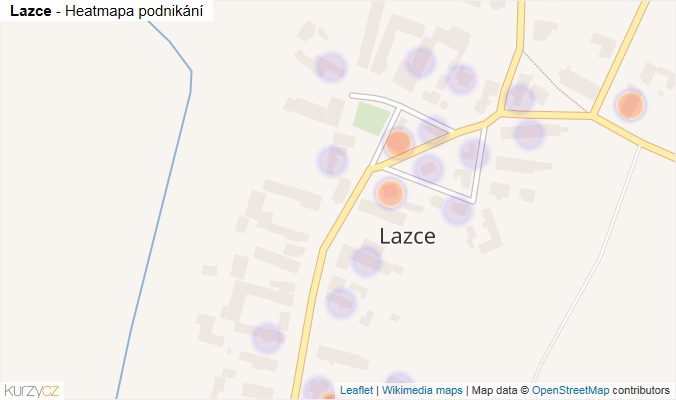 Mapa Lazce - Firmy v části obce.