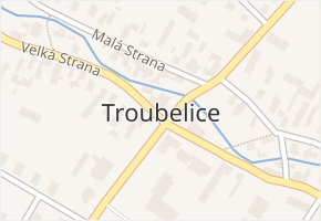 Troubelice v obci Troubelice - mapa části obce