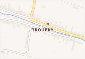 Troubky v obci Troubky-Zdislavice - mapa části obce