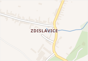 Zdislavice v obci Troubky-Zdislavice - mapa části obce