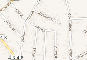 Loučka v obci Troubky - mapa ulice