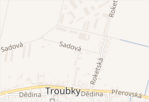 Sadová v obci Troubky - mapa ulice