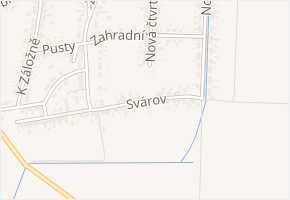 Svárov v obci Troubky - mapa ulice