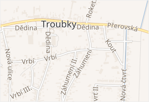 Vrbí III. v obci Troubky - mapa ulice