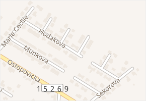Hodakova v obci Troubsko - mapa ulice
