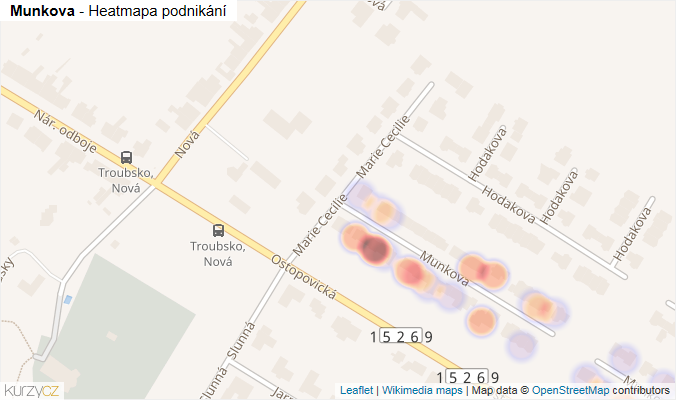 Mapa Munkova - Firmy v ulici.