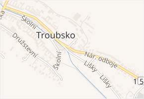 Nár. odboje v obci Troubsko - mapa ulice